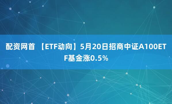 配资网首 【ETF动向】5月20日招商中证A100ETF基金涨0.5%
