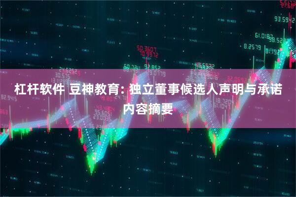 杠杆软件 豆神教育: 独立董事候选人声明与承诺内容摘要